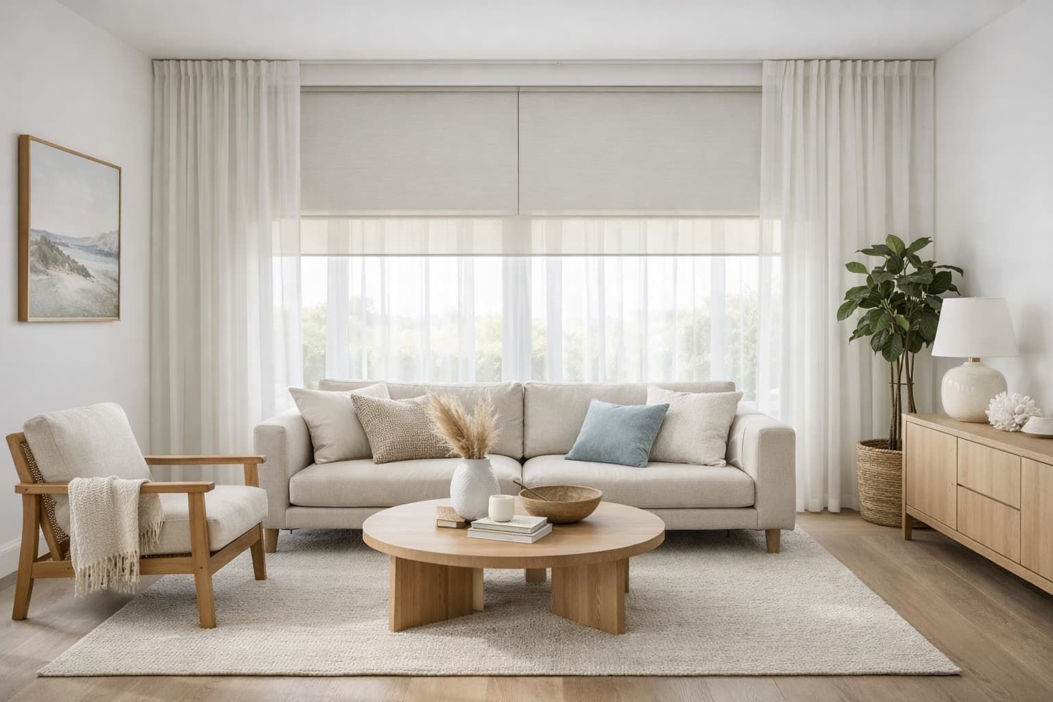 Blinds and Curtains in a Ballarat lounge room