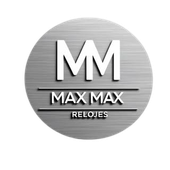 Se muestra un logotipo de mm max max relojes sobre un fondo blanco.