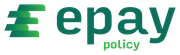 A green and white logo for epay policy