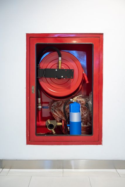 Fire Extinguisher and Fire Hose Cabinet