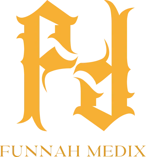 Orange stylized “FH” logo with “FUNNAH MEDIX” beneath it on a white background