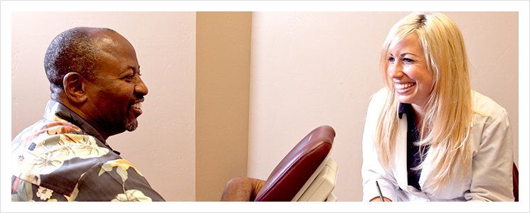 Cosmetic Dentistry; Cosmetic Dentistry in Peoria, AZ; dentist with patient; Cosmetic dental treatment;Bischoff Family Dentistry; Peoria, AZ dentist; Peoria, AZ 85381