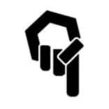 Icône d’une main pointant vers le bas avec le doigt.