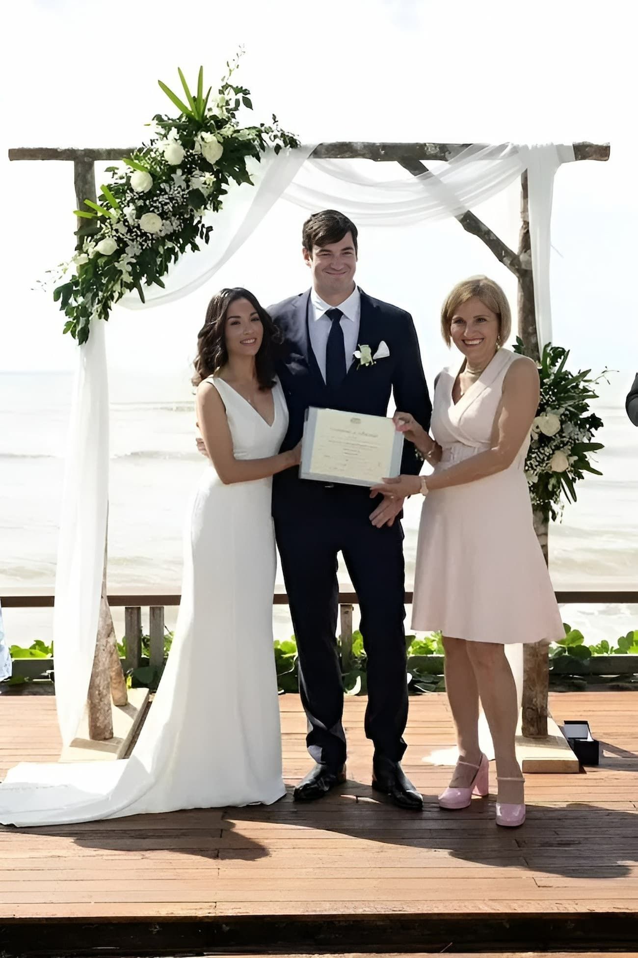 A Bride and Groom Are Posing for a Picture After Their Wedding — GinaS Cairns Tropical Weddings in Parramatta Park, QLD