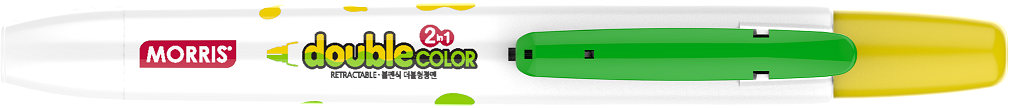 Traço do Sublinhador Fluorescente Duplo Amarelo e Verde