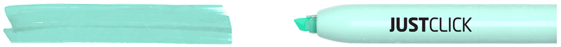 Traço do sublinhador fluorescente pastel JUSTCLICK Mint