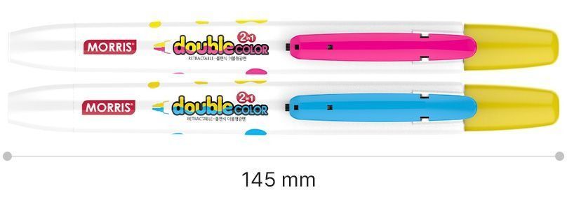 Tamanho do sublinhador pastel da Morris
