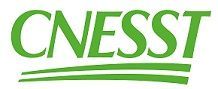 A green and white logo for a company called cnesst.