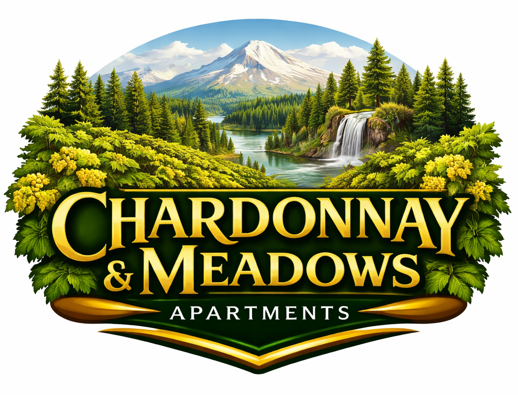 Chardonnay and Meadows Apts Logo - Click to go to Home Page
