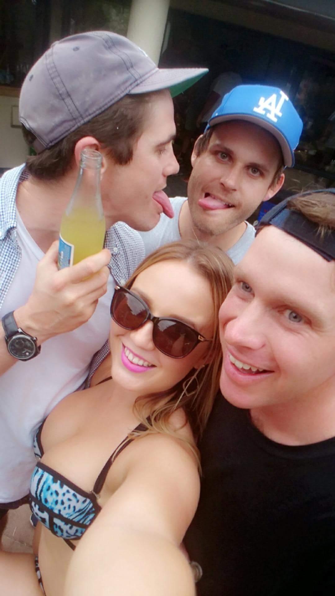 Male & female stripper enjoying at an event