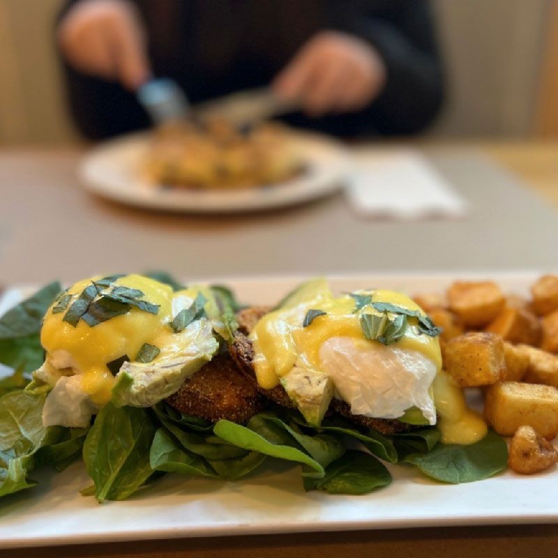 fried green tomato benedict