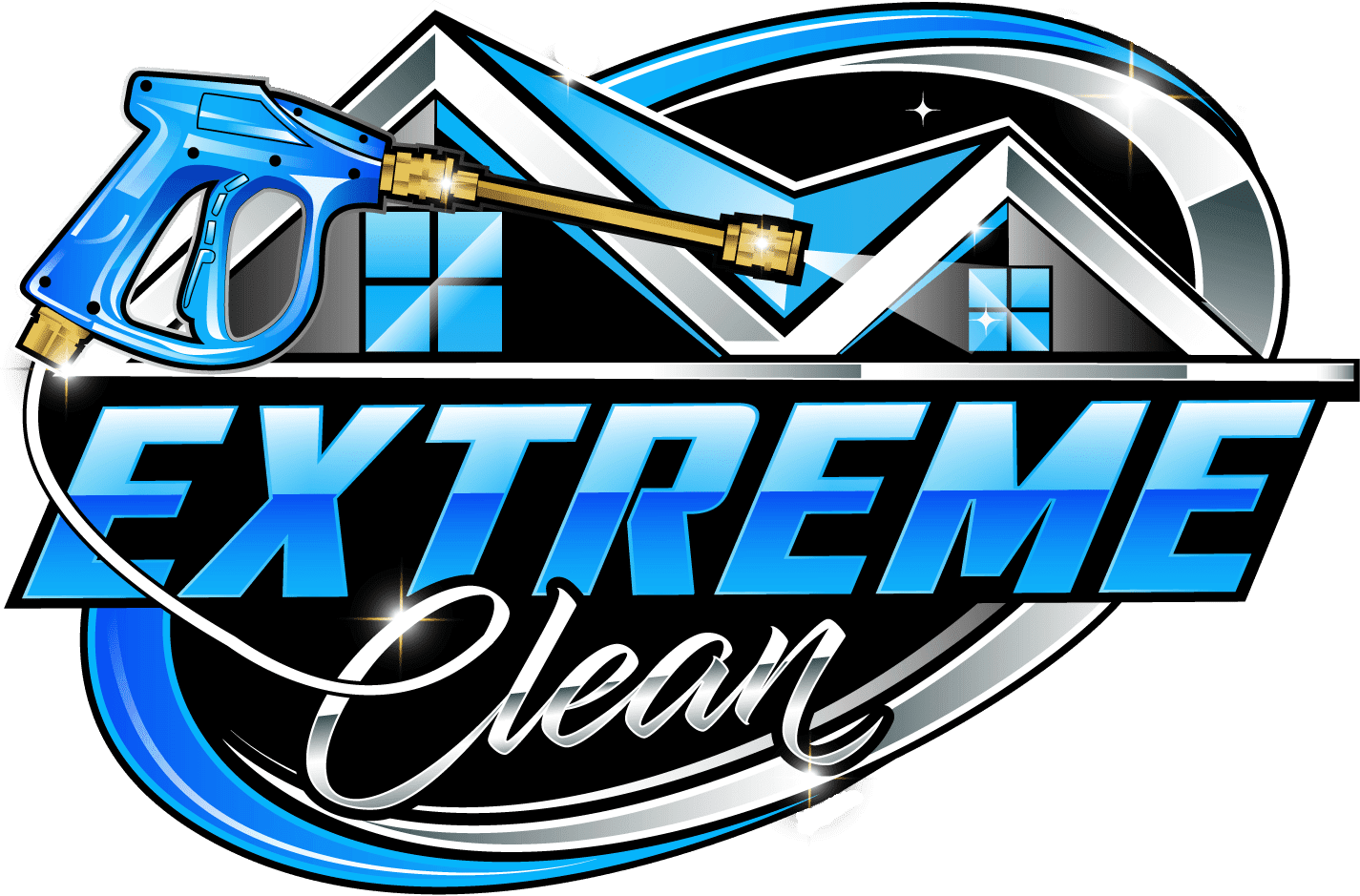 A logo for a company called extreme clean