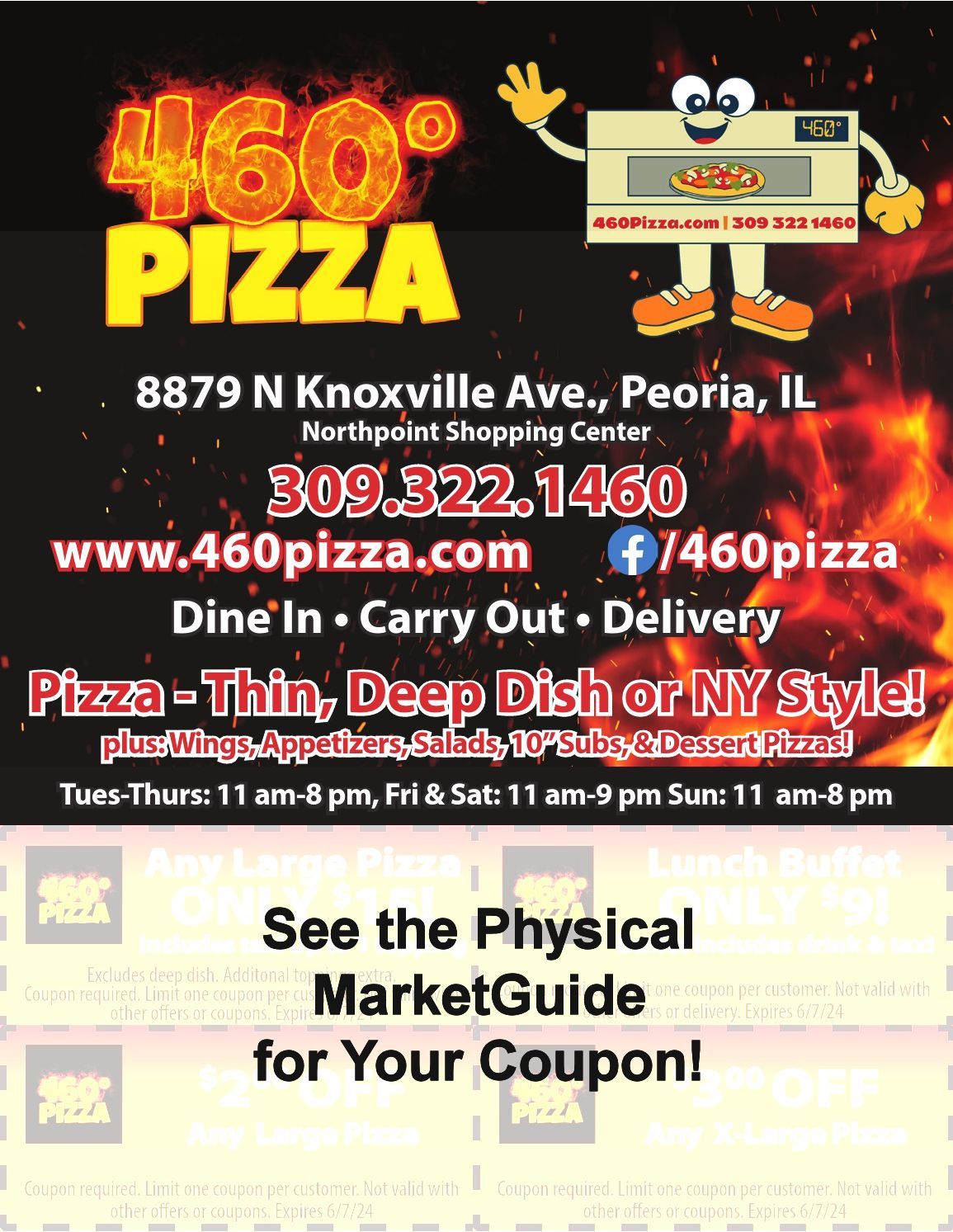 460 degree pizza coupons northpoint shopping center peoria, il