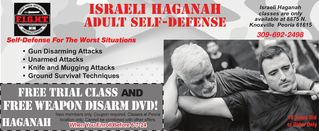 Israeli Haganah Adult Self-Defense class coupon, Peoria, IL