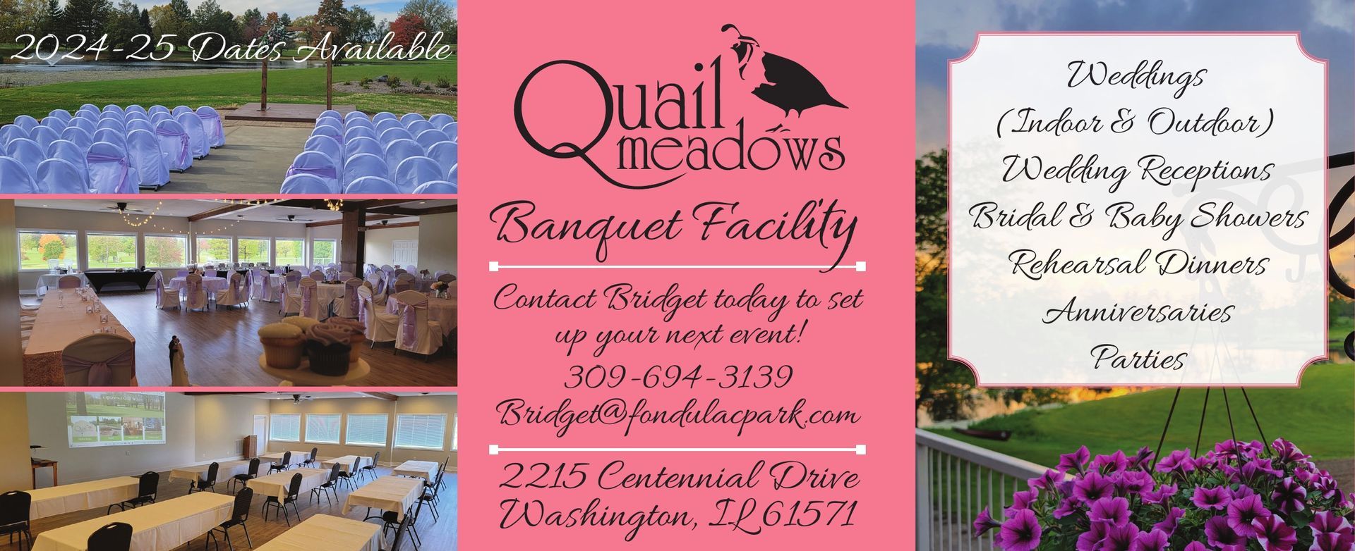 Banquet Facility at Quail Meadows Golf Washington, IL