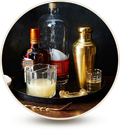 alcohol and cocktail shaker