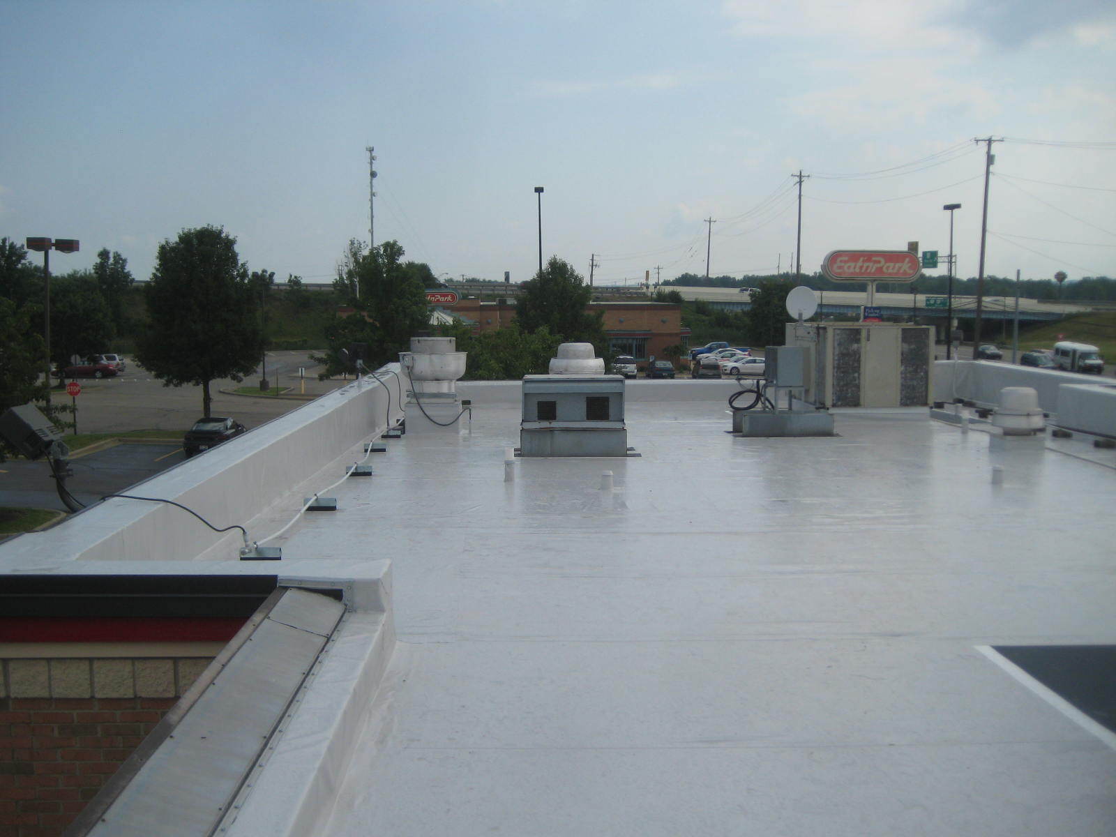 White Membrane Installation — Youngstown, OH — Holko Enercon Roofing Solutions