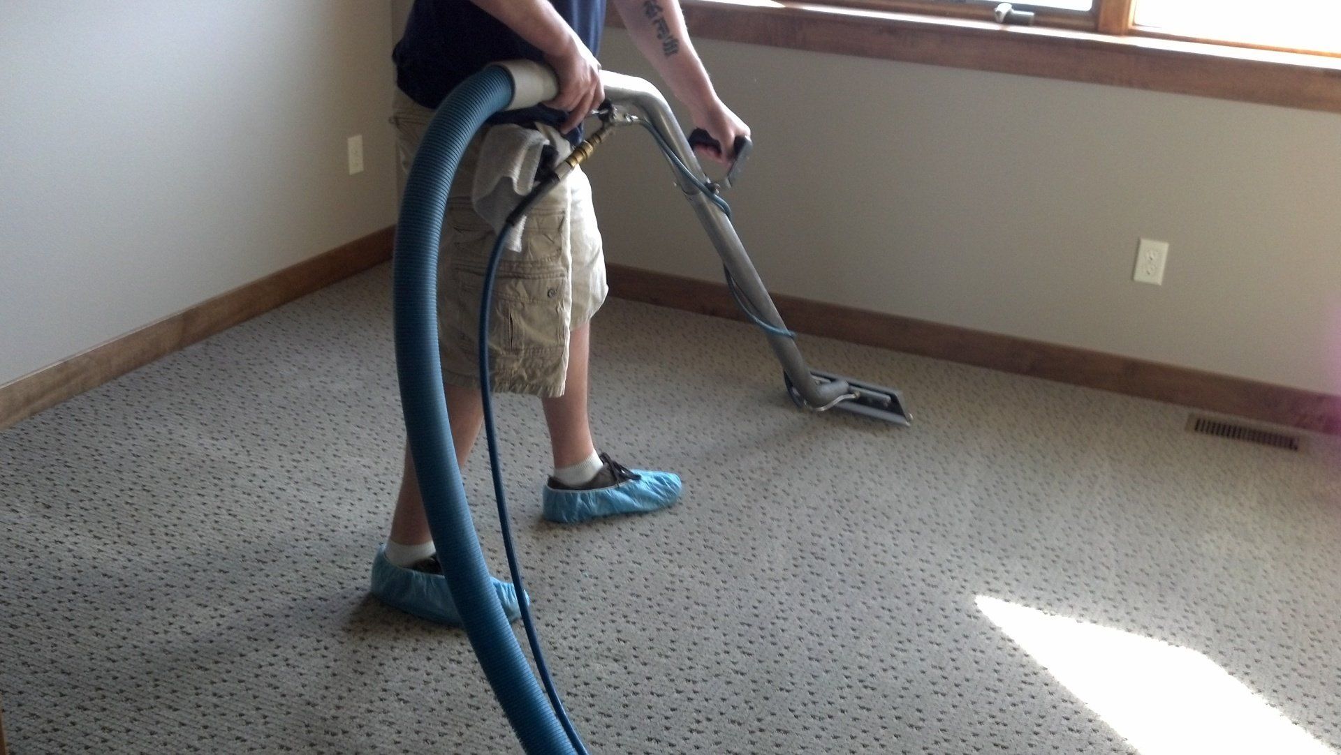 Carpet Cleaning — A Carpet Being Cleaned in Fargo/ Moorhead, Jamestown, ND and Detroit Lakes