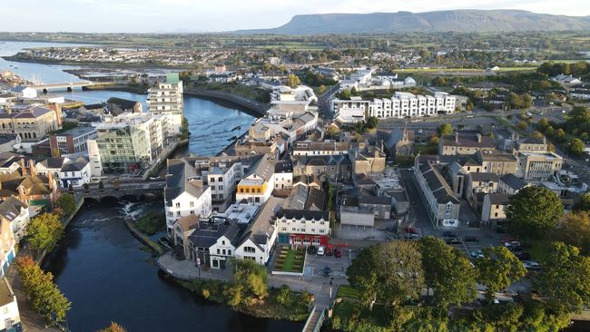 An aerial view of Sligo