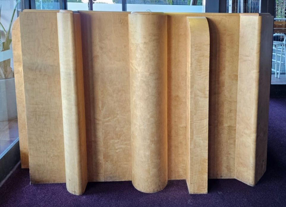 A Large Piece of Wood is Sitting on a Purple Carpet — Accurate Fitout Solutions In Eastern Creek, NSW