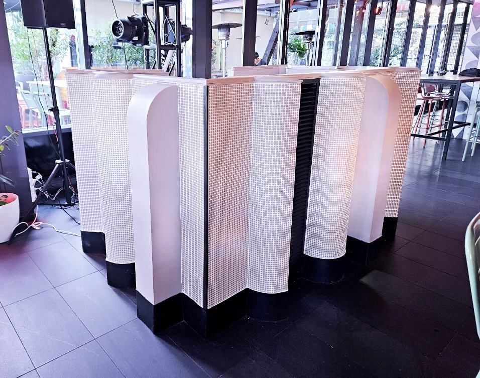 A Large White and Black Table in a Room With a Lot of Windows — Accurate Fitout Solutions In Prestons, NSW