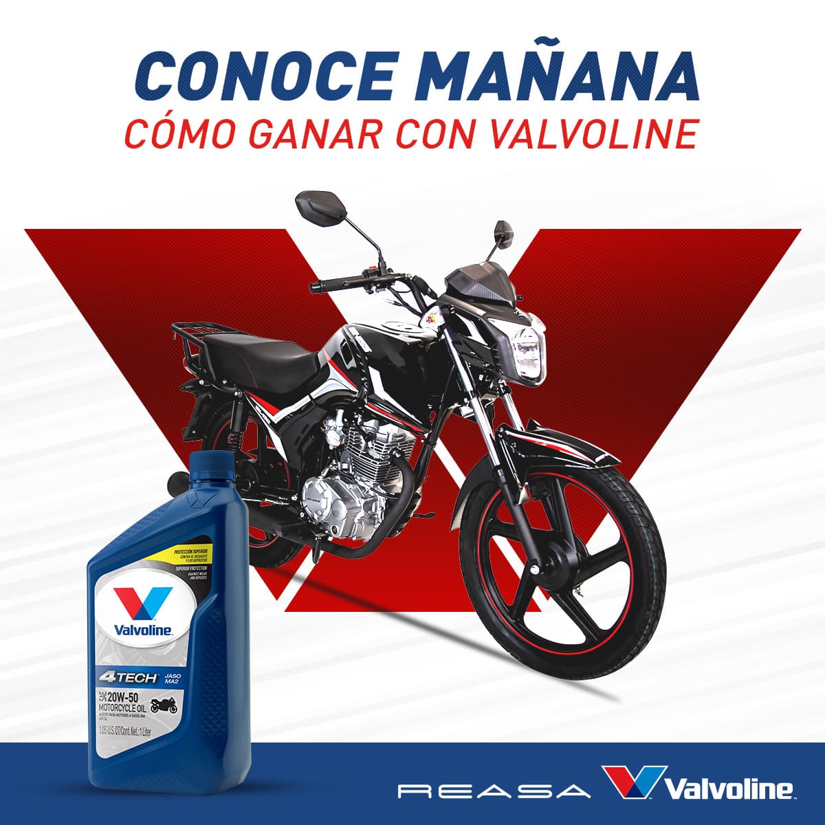 moto con lubricante valvoline