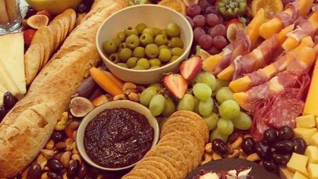 There are many different types of food on the table.