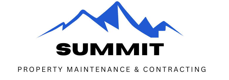 A logo for summit property maintenance and contracting