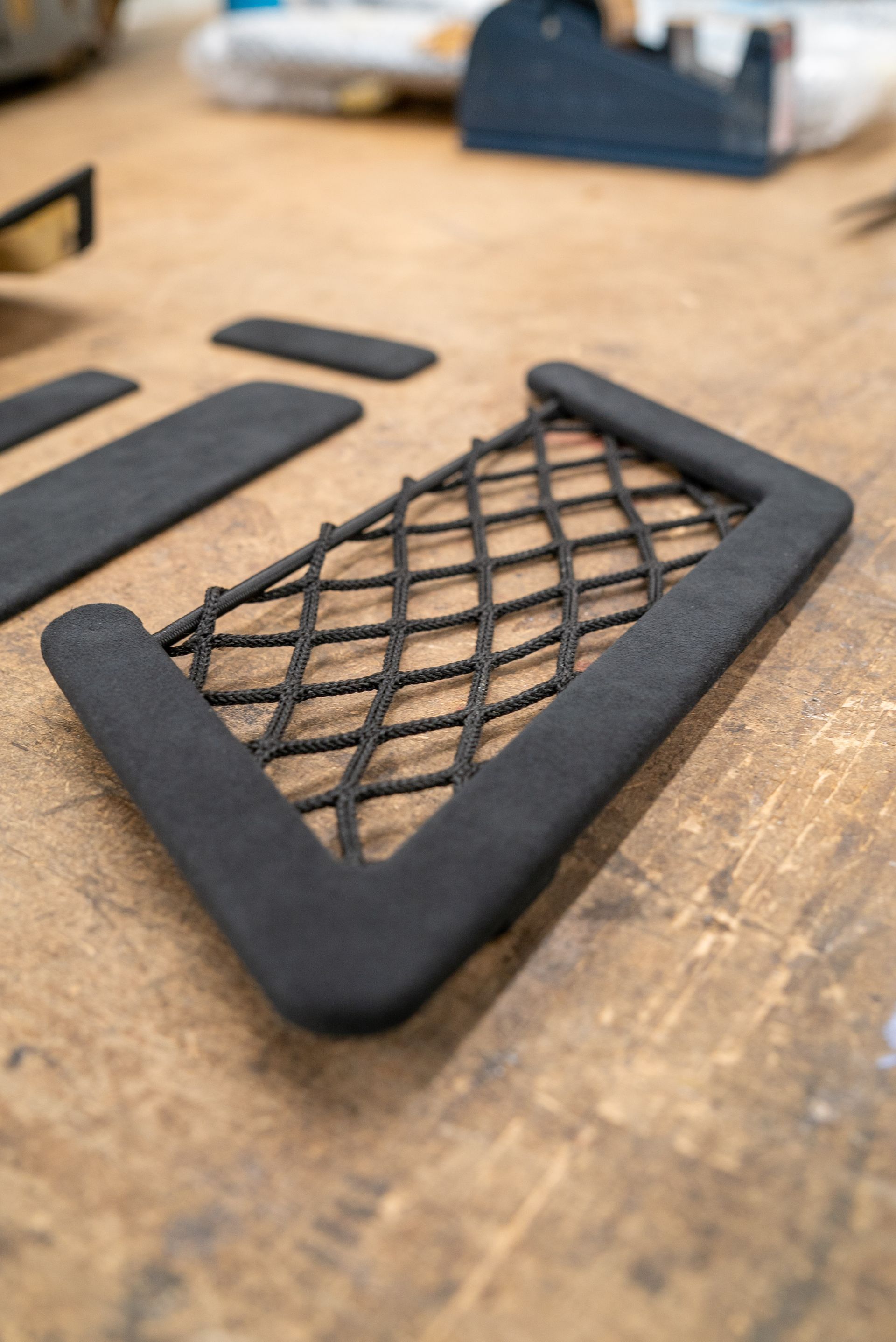 ferrari 360 Challenge Stradale red STG Sam seen through glass interior alcantara blue restoration d:class