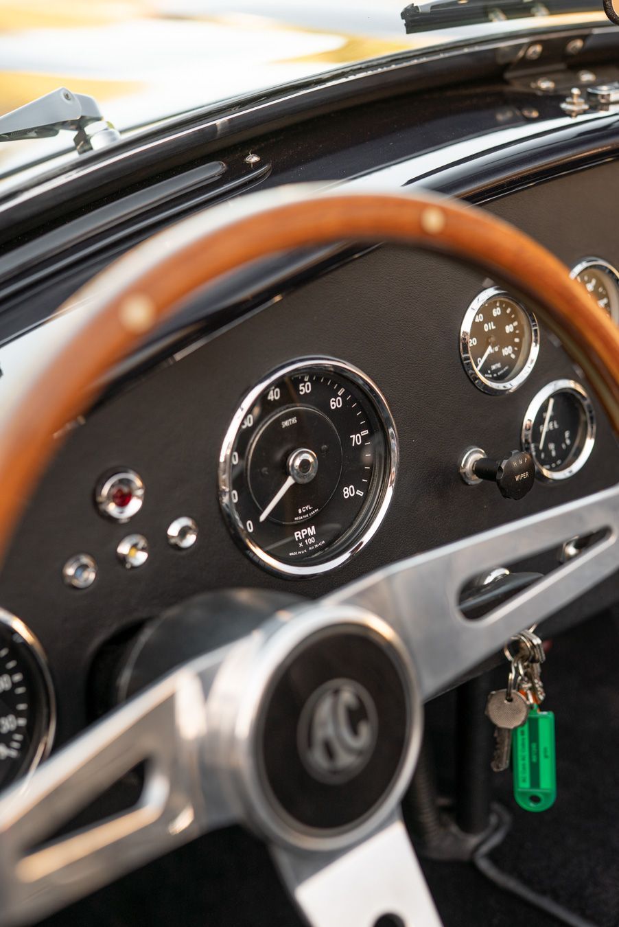 AC Cobra MKiv Mk IV mk4 4 retrim restoration respray repaint paint refurbish restore resto leather carpet black vaumol grained crushed how to trim redline engineering d:class dclass auto automotive golden hour seats steering wheel dashboard