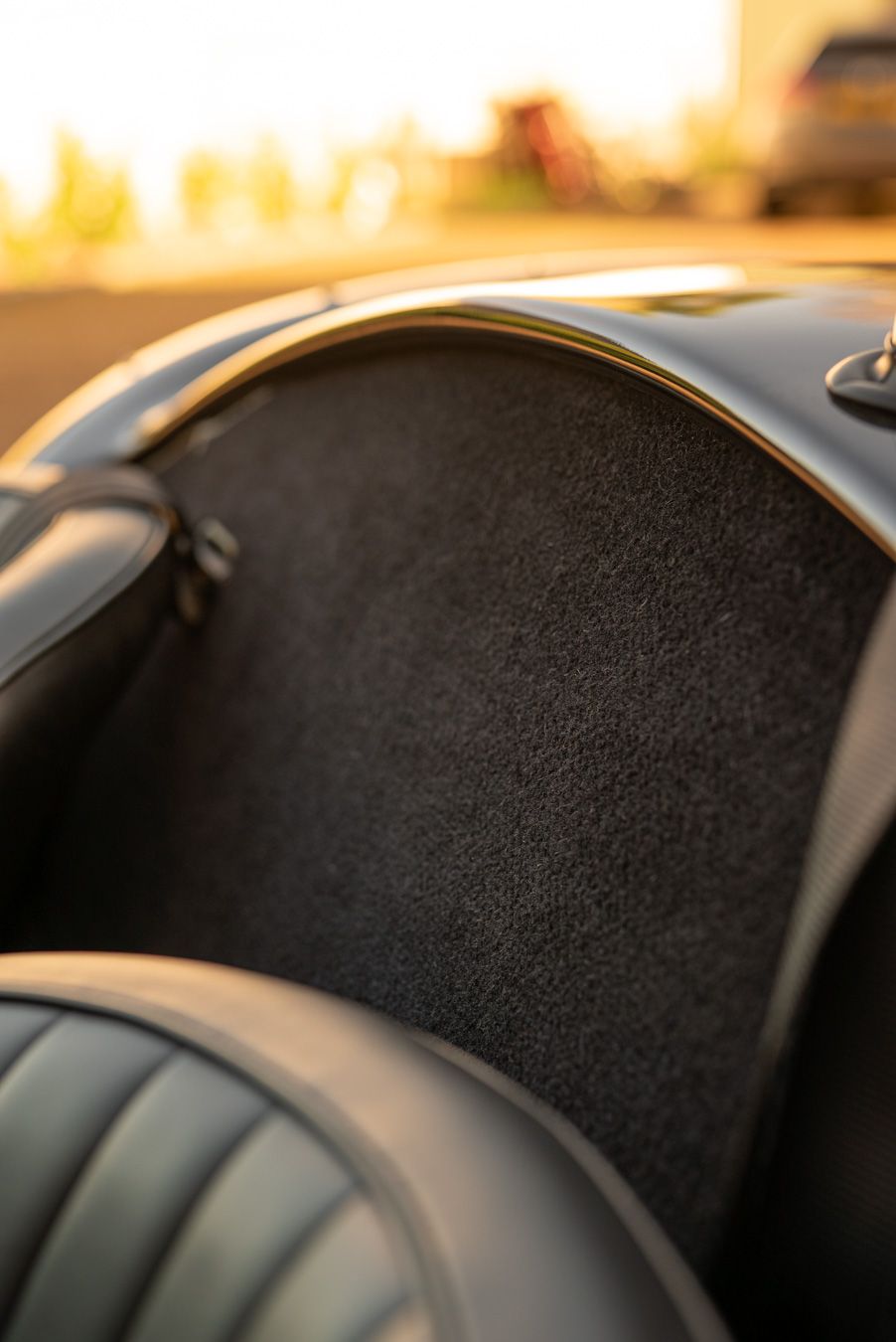 AC Cobra MKiv Mk IV mk4 4 retrim restoration respray repaint paint refurbish restore resto leather carpet black vaumol grained crushed how to trim redline engineering d:class dclass auto automotive golden hour seats steering wheel dashboard