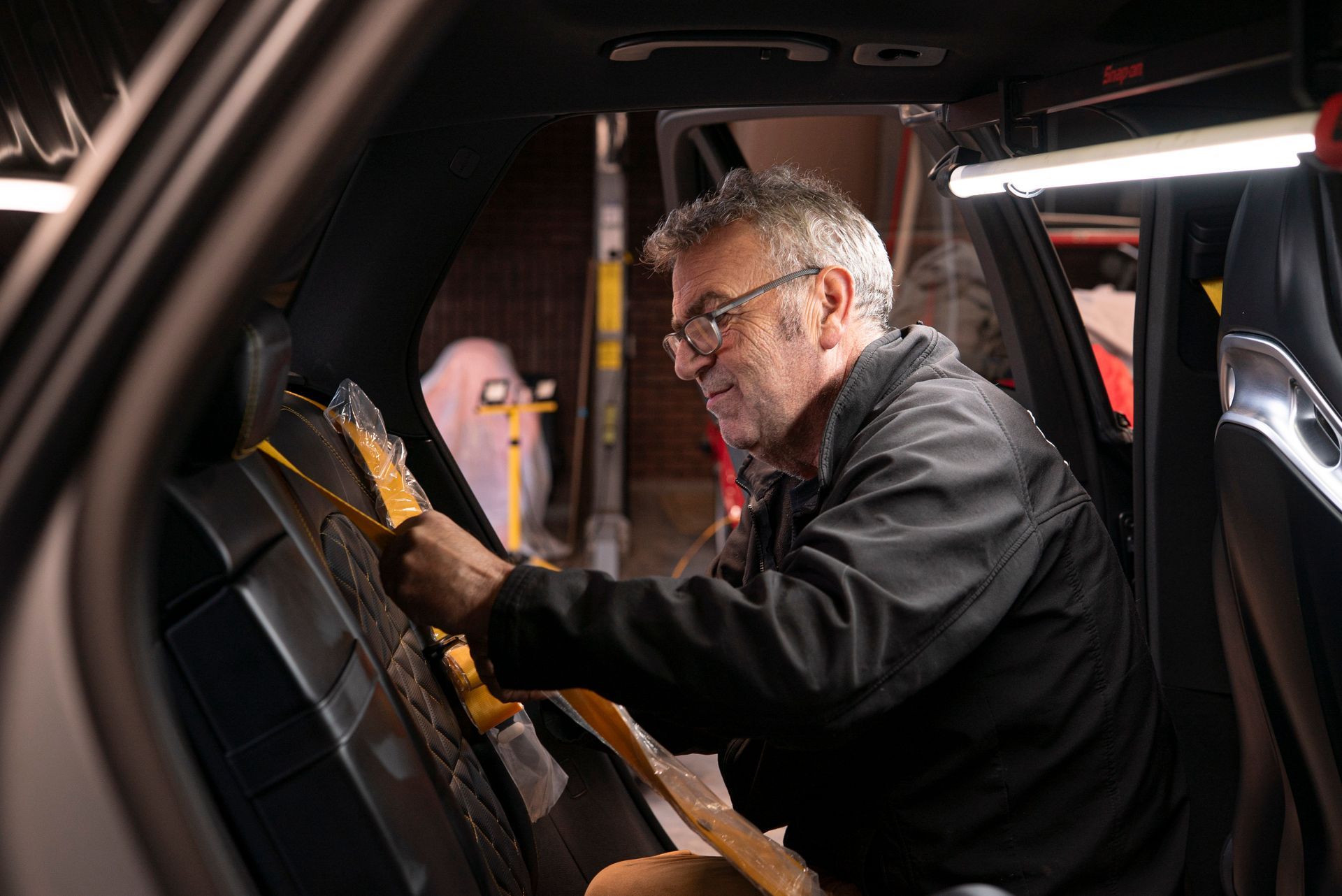 mercedes-benz mercedes GLC AMG 63 leather seats yellow seat belts d:class belt surrey near me