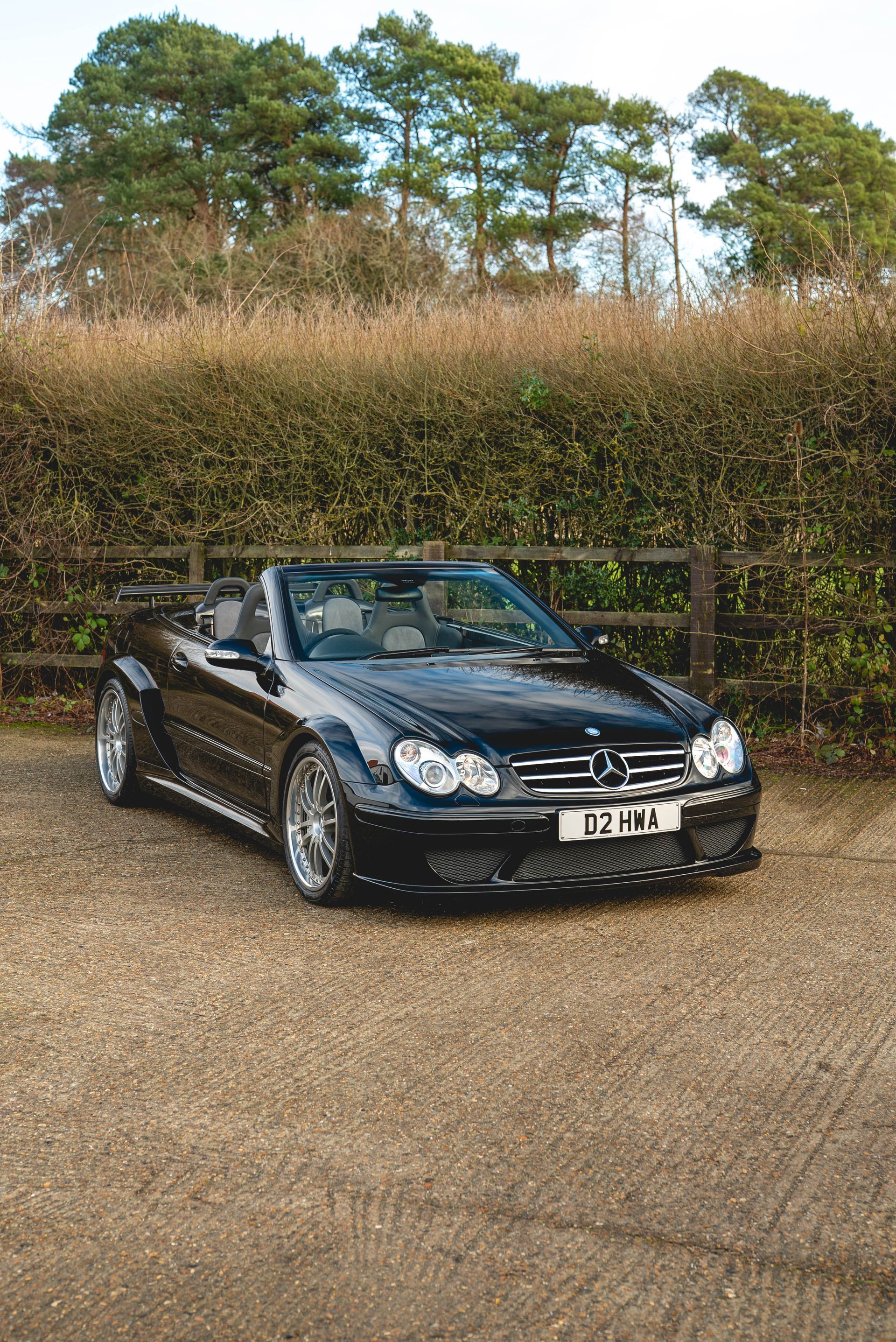 black Mercedes Benz CLK DTM AMG Convertible retrim hood seats wheel mats leather alcantara OEM