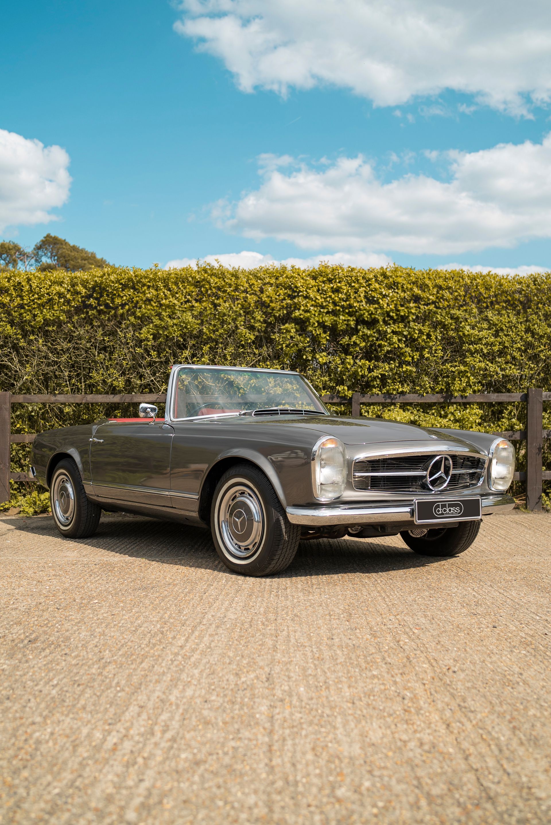 mercedes-benz w113 pagoda interior retrim restoration red leather d:class automotive surrey