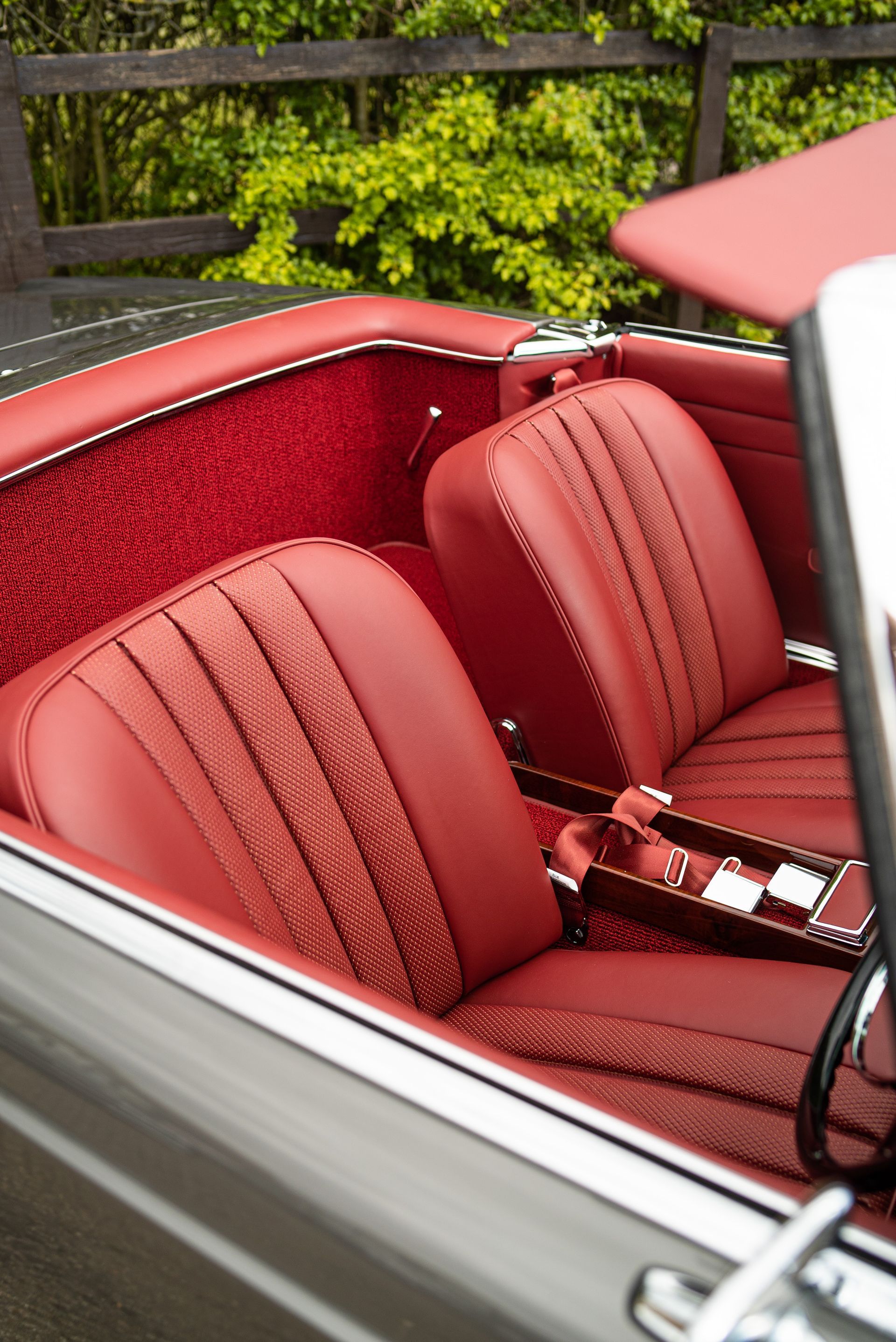 mercedes-benz w113 pagoda interior retrim restoration red leather d:class automotive surrey