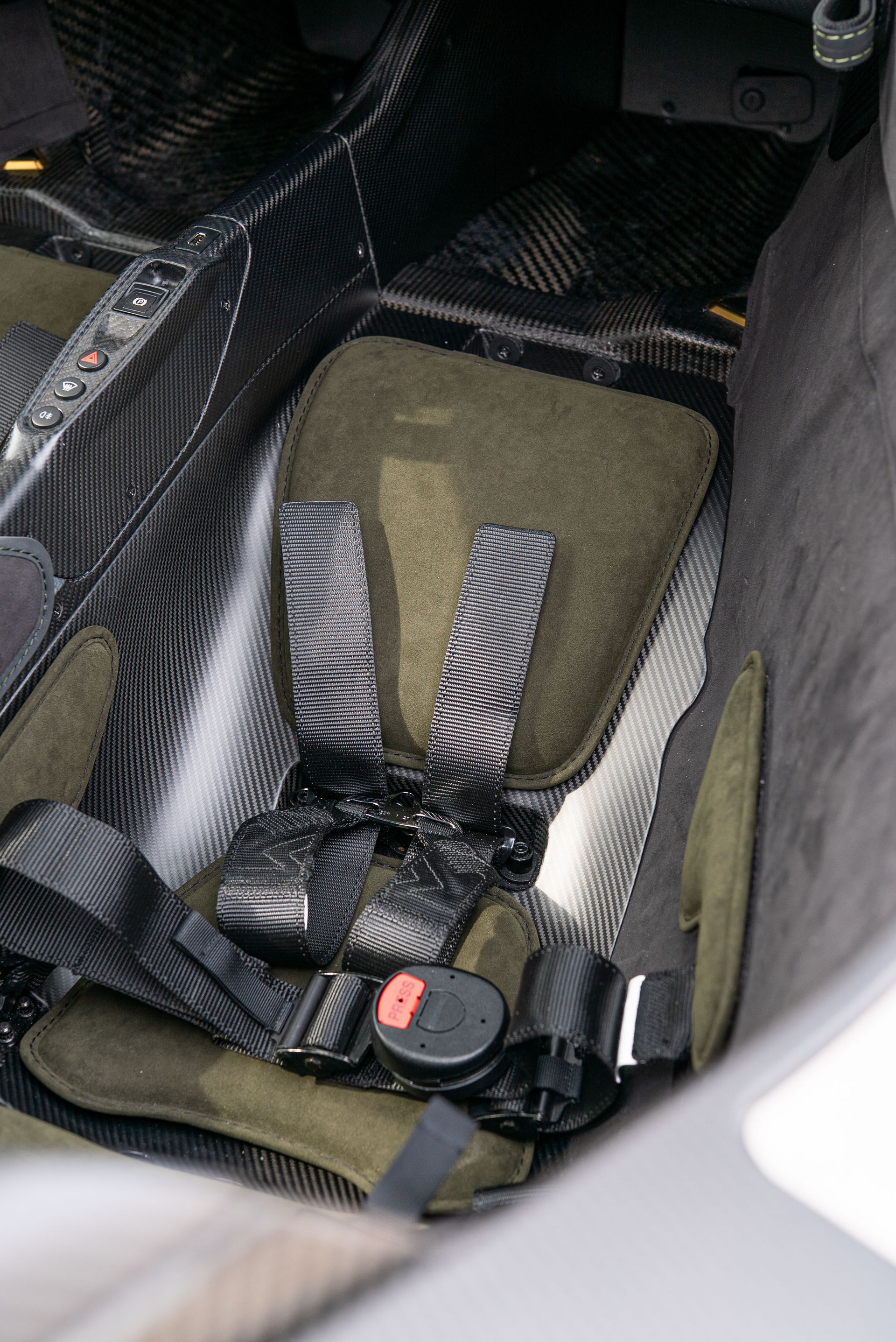 Aston Martin Valkyrie silver black retrim pads alcantara d:class interior seat seats reupholstered repair oem