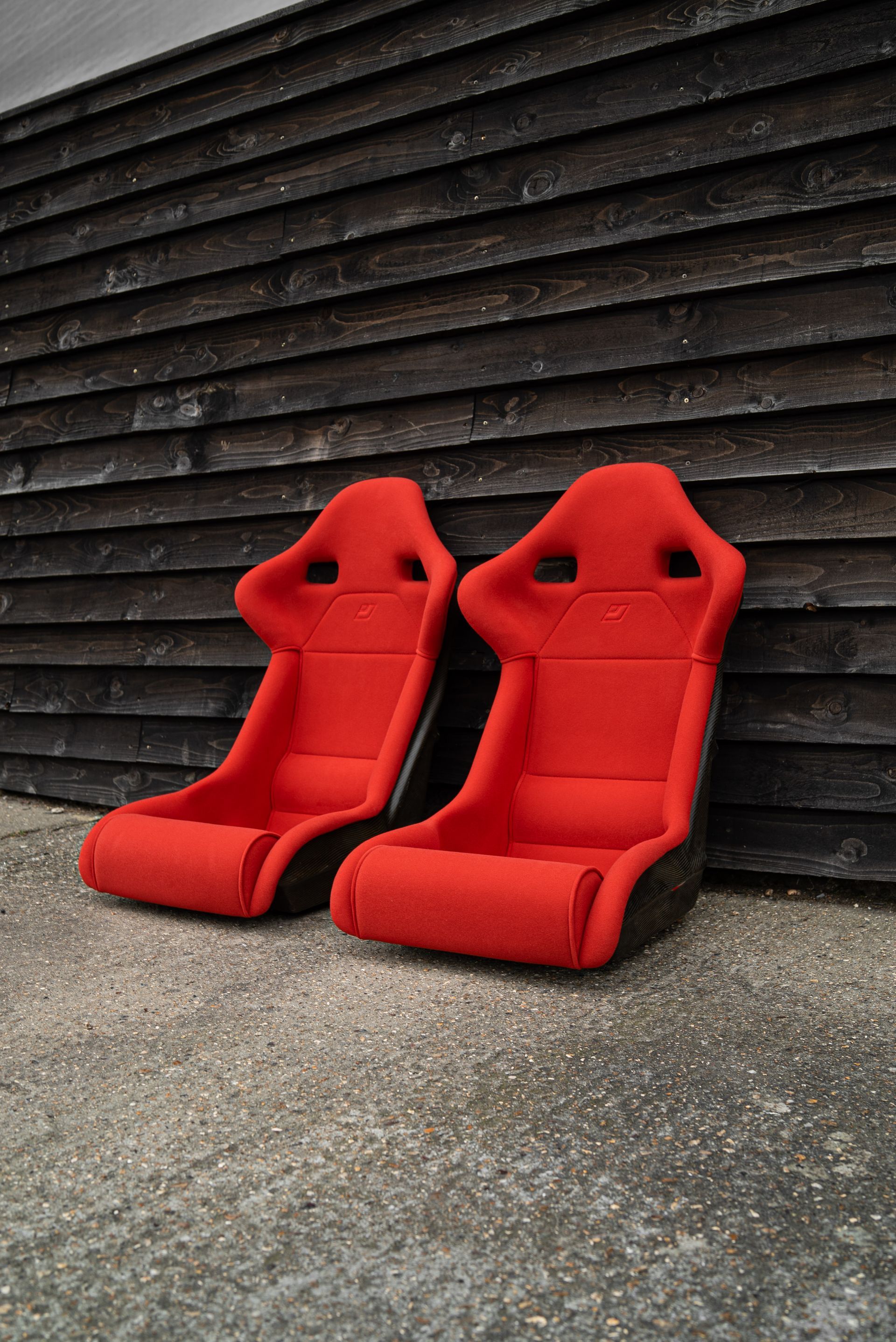 Ferrari f40 racing seat seats retrim nomex red cloth d:class auto automotive restoration reupholster pair surrey