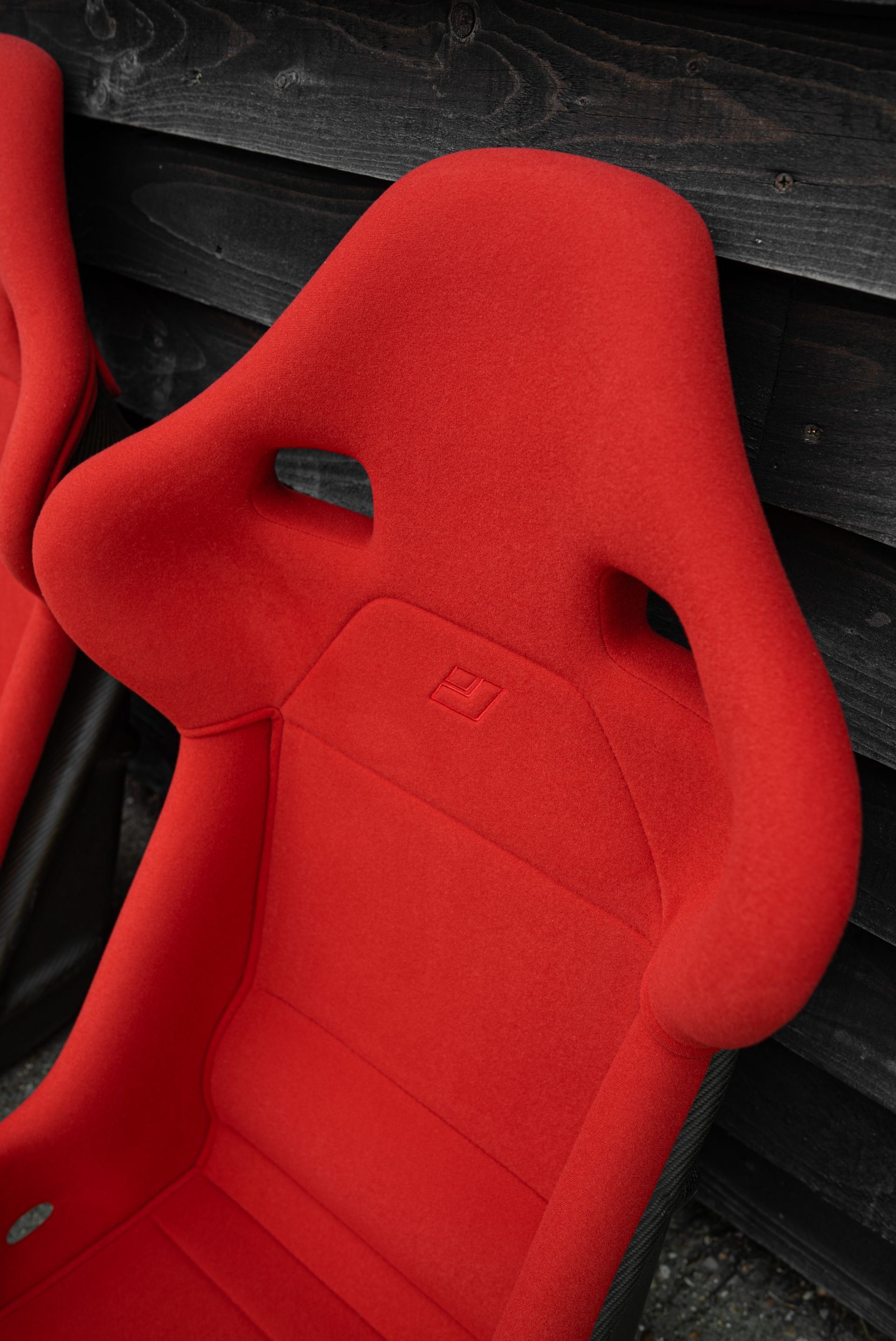 Ferrari f40 racing seat seats retrim nomex red cloth d:class auto automotive restoration reupholster pair surrey