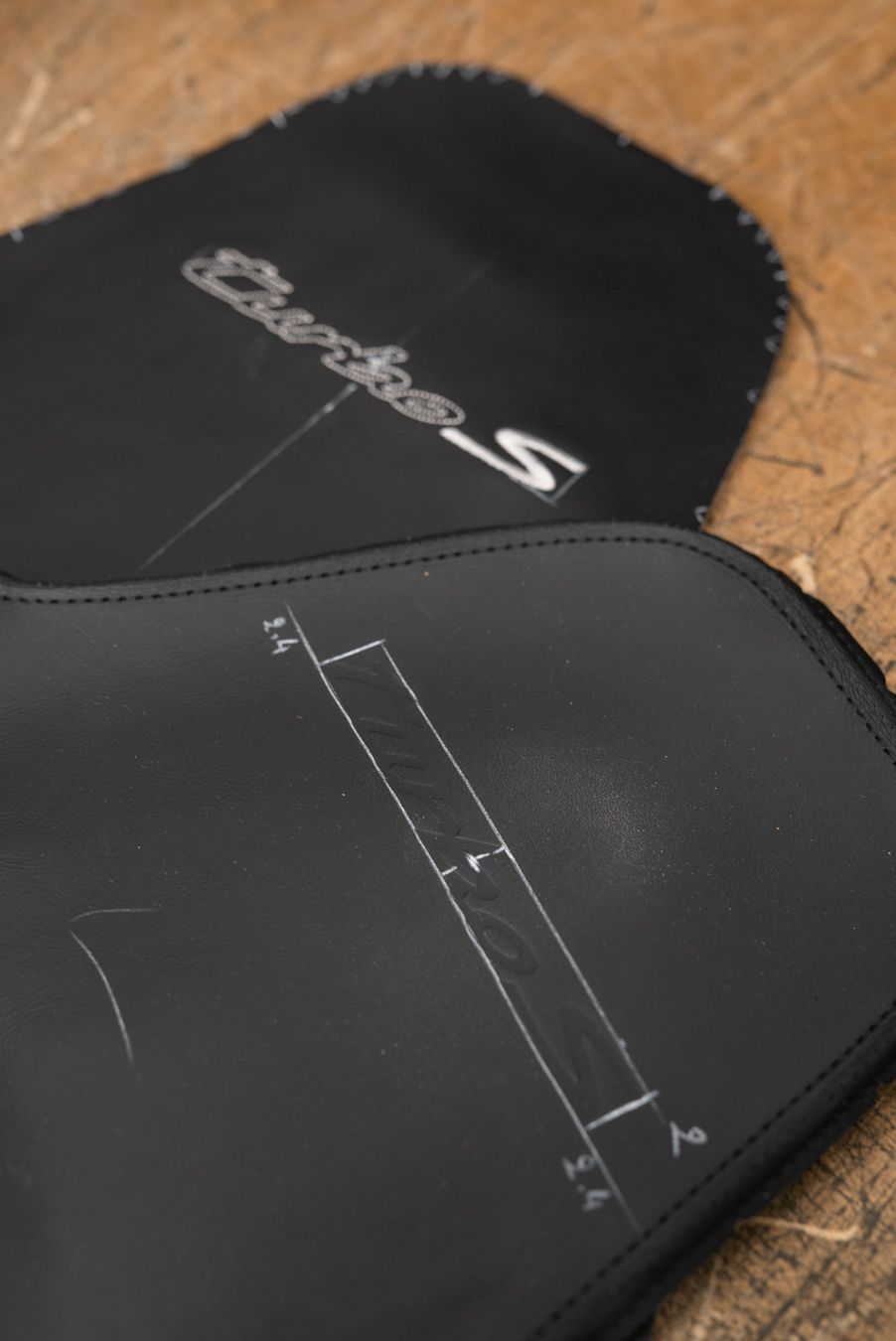 Porsche 911 Turbo S seat retrim leather alcantara embroidery logo oem upholstery reupholster near me dclass d:class