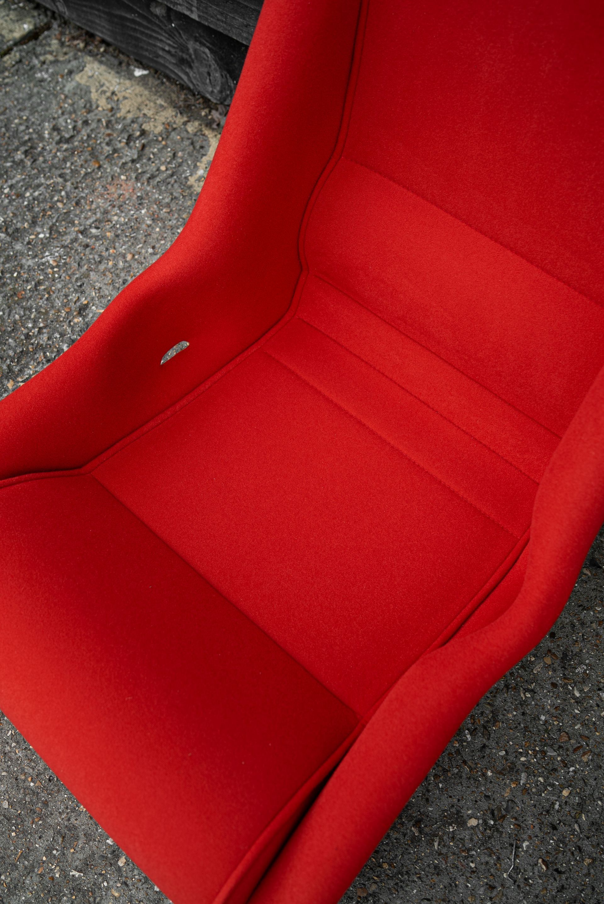 Ferrari f40 racing seat seats retrim nomex red cloth d:class auto automotive restoration reupholster pair surrey