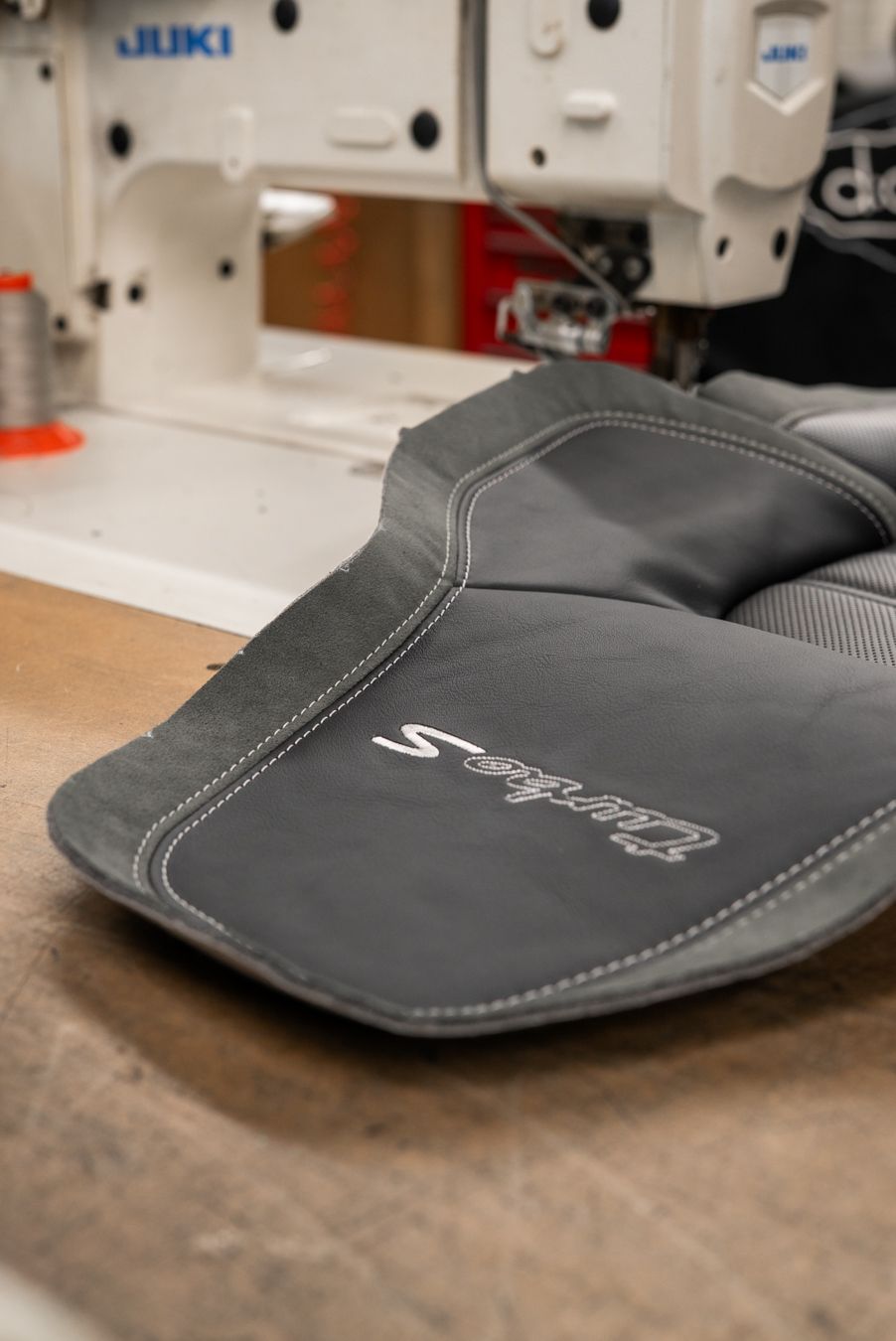 Porsche 911 Turbo S seat retrim leather alcantara embroidery logo oem upholstery reupholster near me dclass d:class