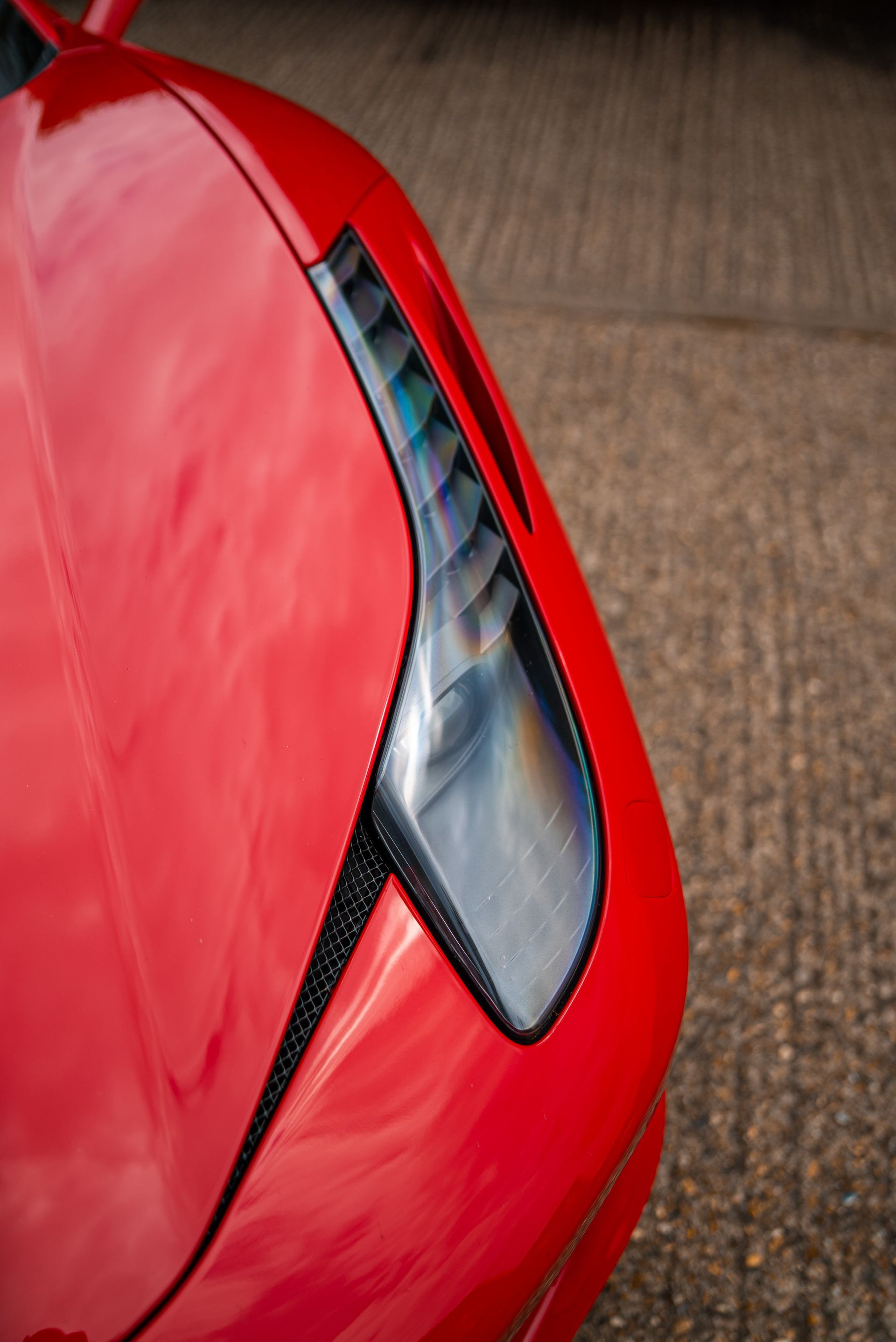 Ferrari 458 Spider steering wheel retrim d:class leather debossed perforated upholstered oem brand new black red