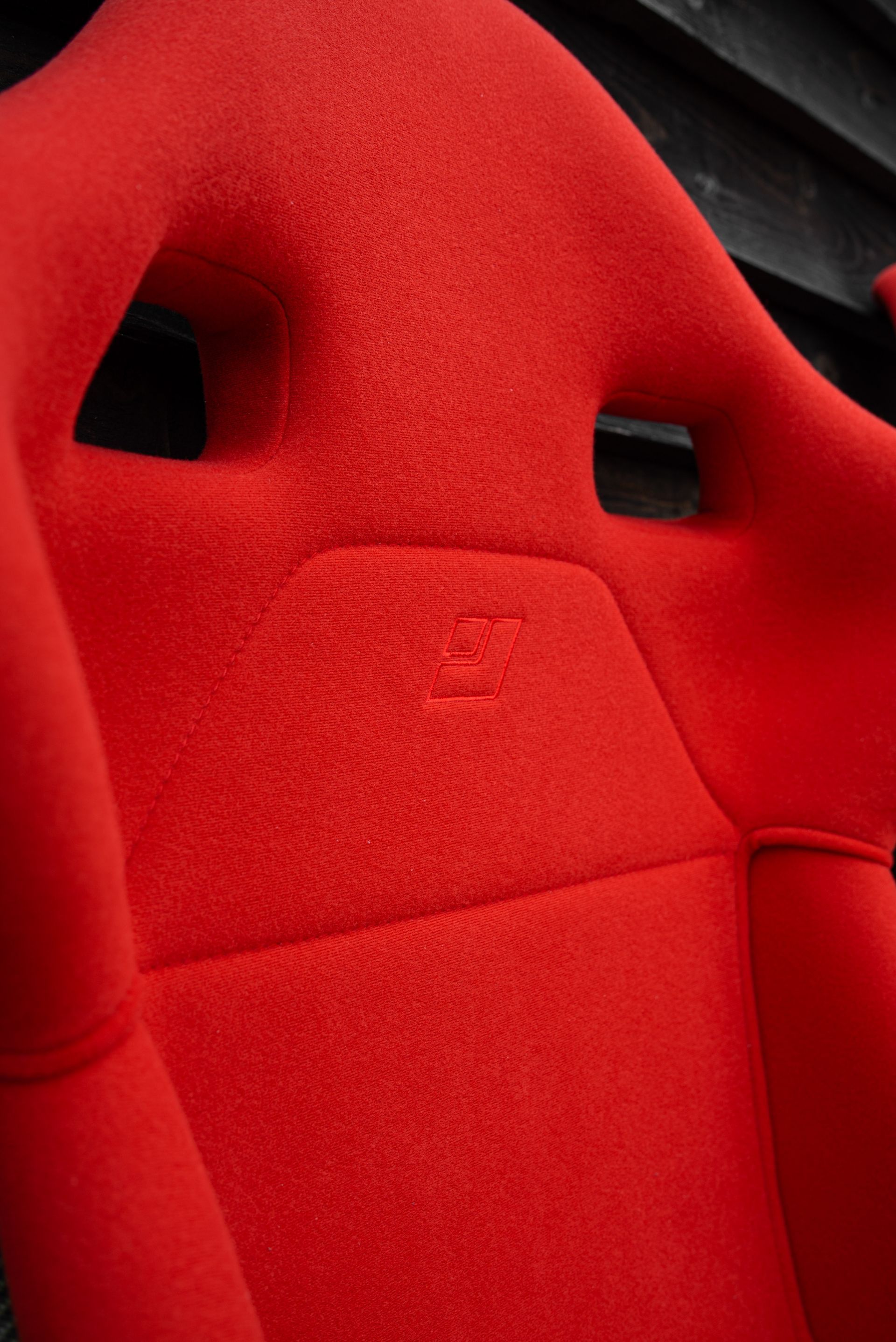 Ferrari f40 racing seat seats retrim nomex red cloth d:class auto automotive restoration reupholster pair surrey