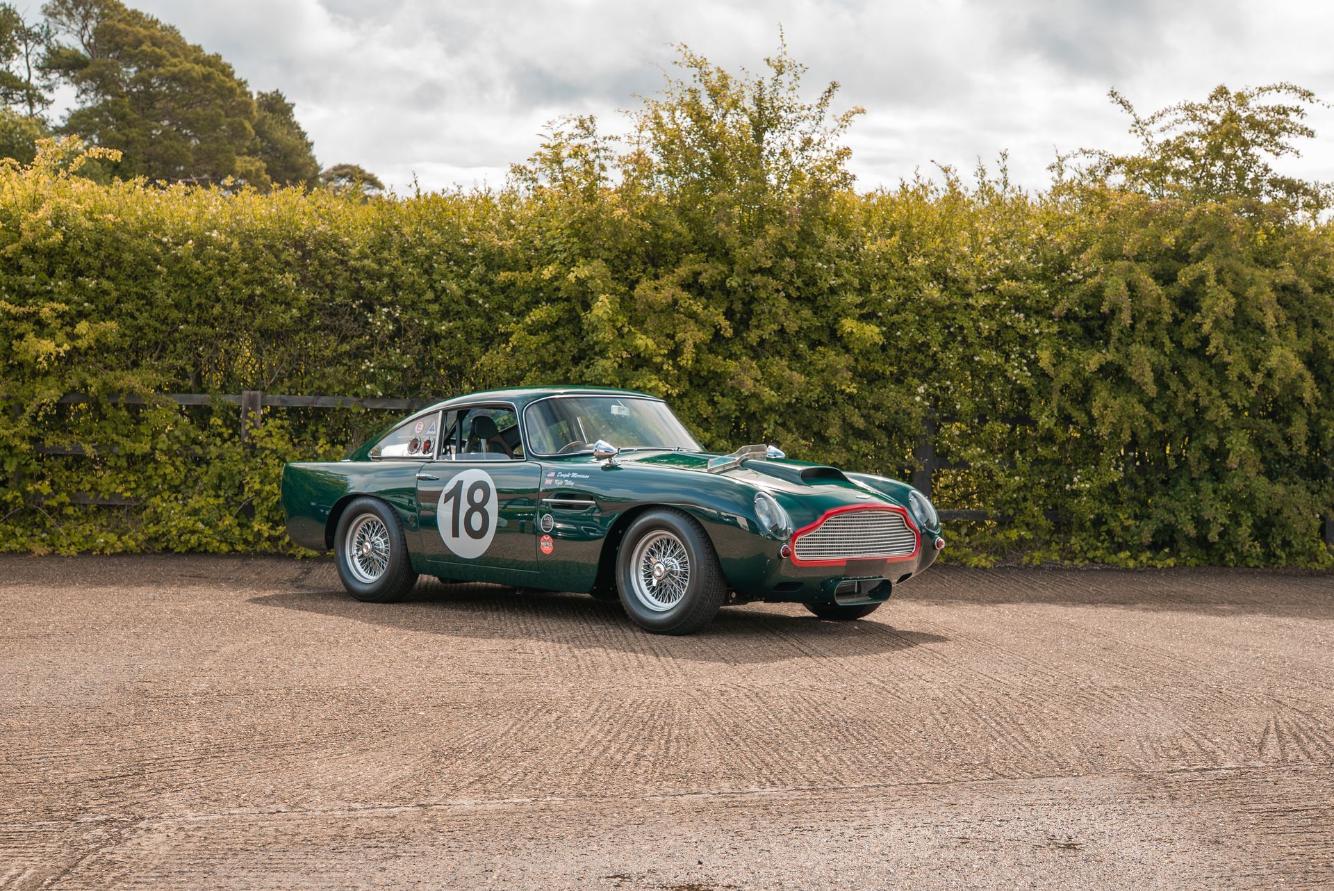 Aston Martin DB4 GT 18 green tillett racing race seat d:class leather pads customised interior green nappa