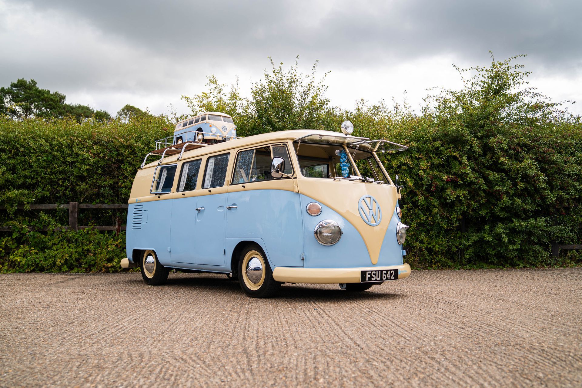 cream blue split screen type 2 van splitty bus Volkswagen bella the d:class seat retrim campervan