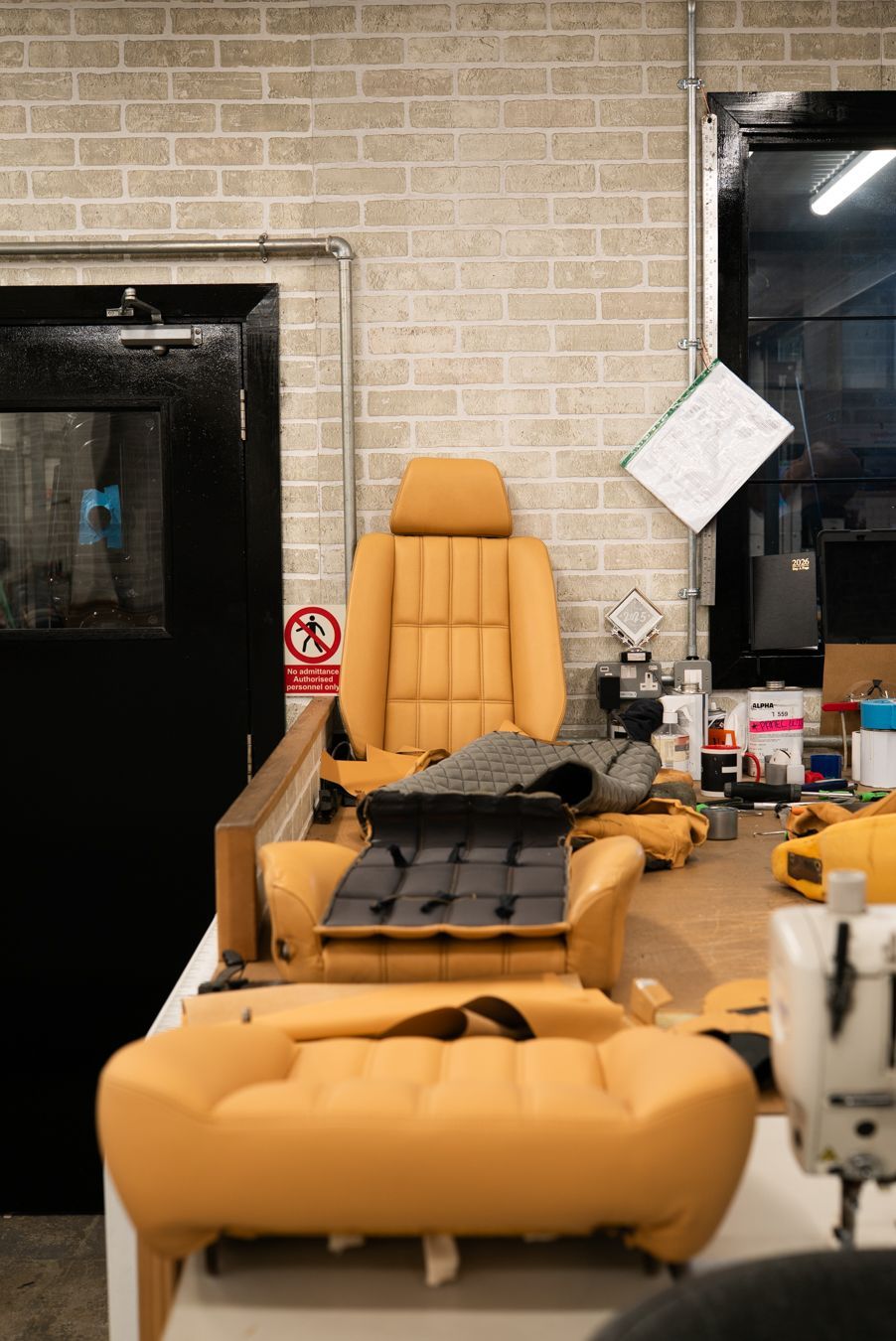 Ferrari 328 GTS interior retrim repairs leather seats sseat carpet targa open air convertible vehicle upholstery trim recover tan beige d:class dclass auto automotive