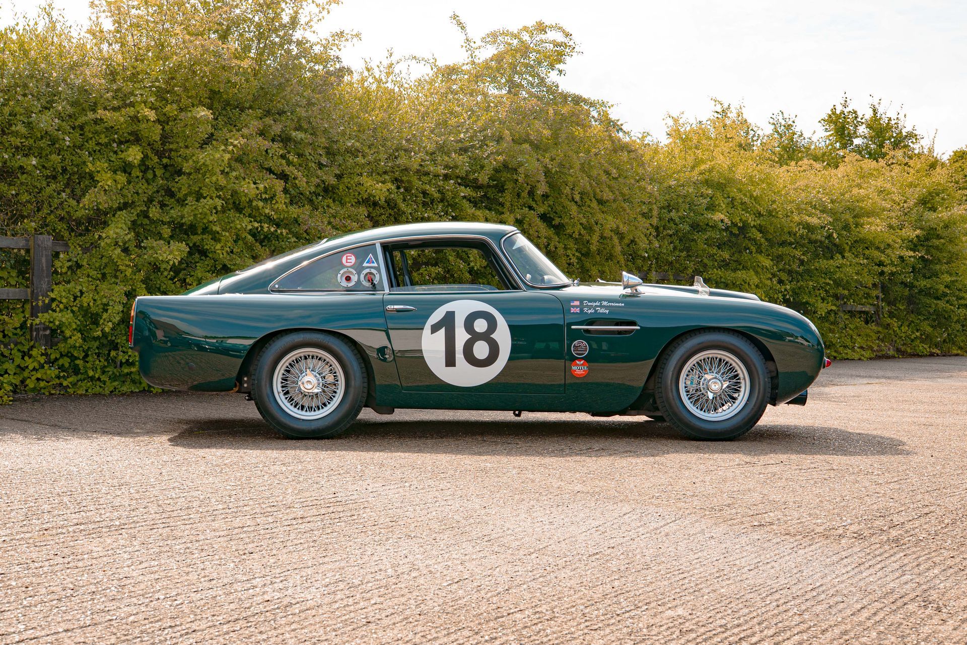 Aston Martin DB4 GT 18 green tillett racing race seat d:class leather pads customised interior green nappa