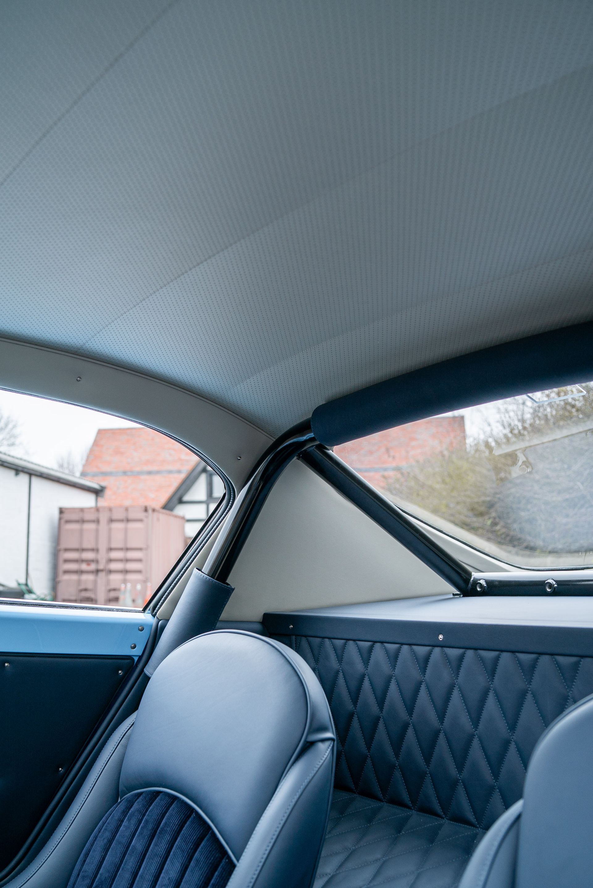 Ferrari SWB 250 GTO Engineering restoration interior full retrim leather corduroy nappa blue d:class automotive