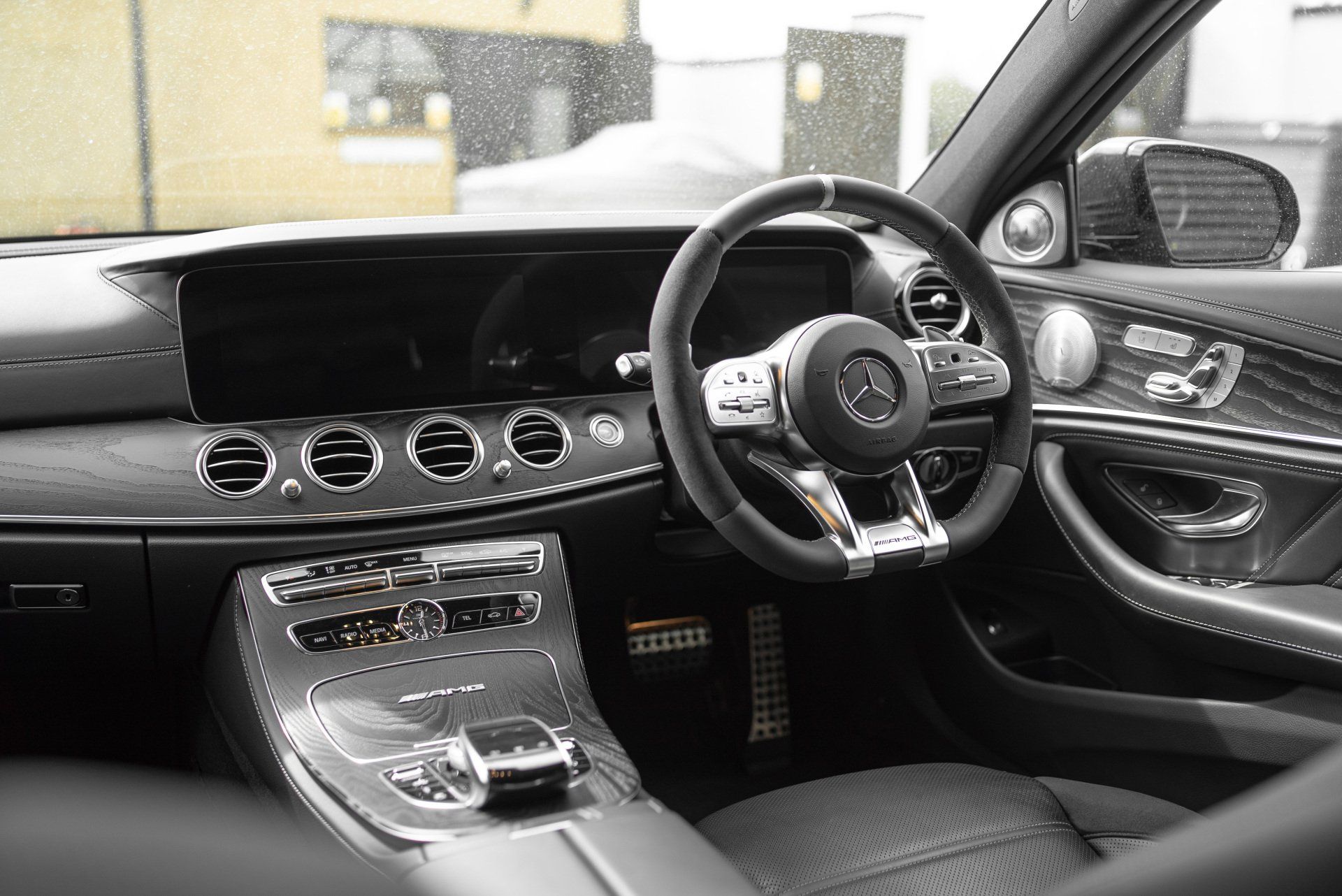 Mercedes-Benz E63 AMG Interior steering wheel retrim leather alcantara stitching black hand stitch