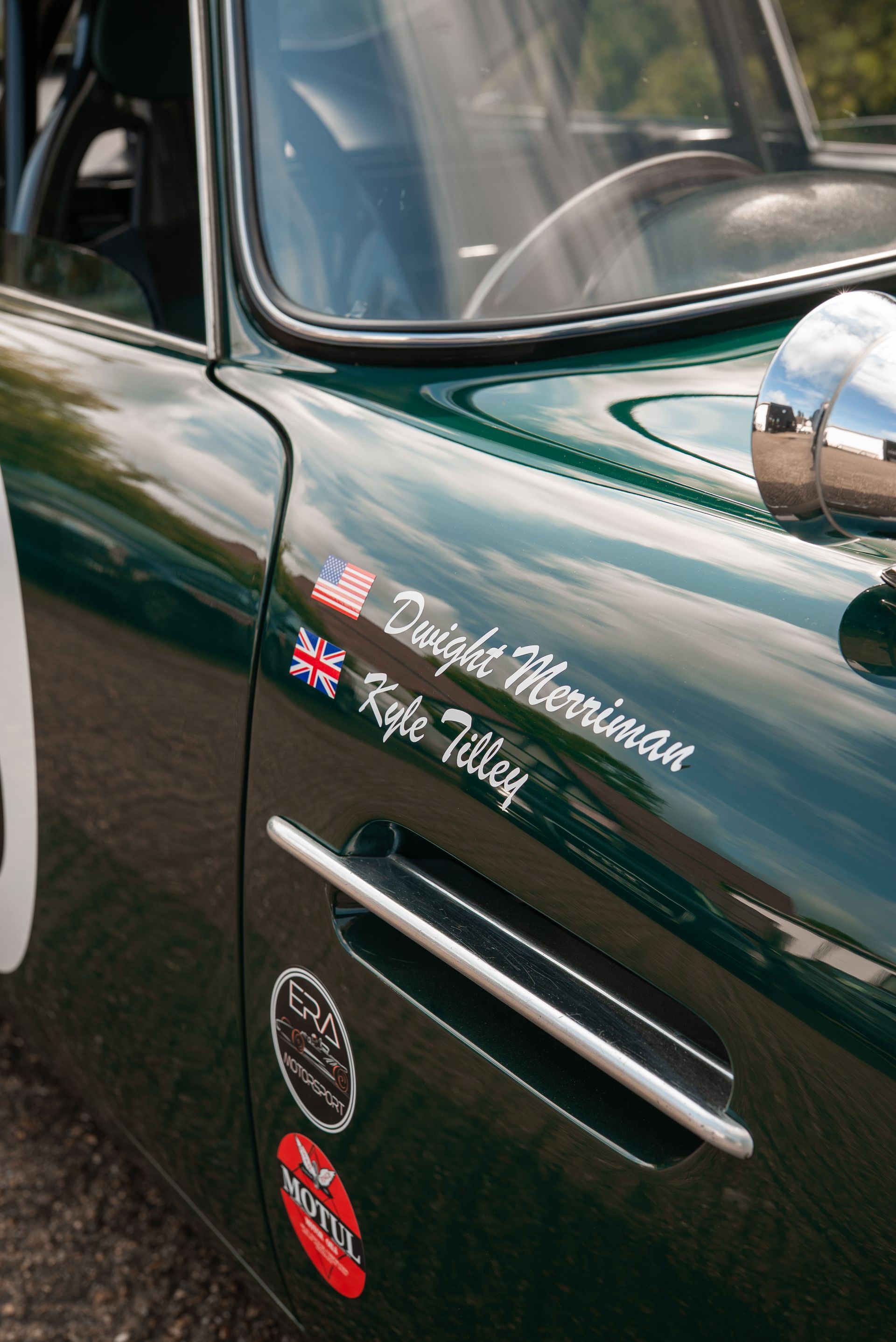 Aston Martin DB4 GT 18 green tillett racing race seat d:class leather pads customised interior green nappa